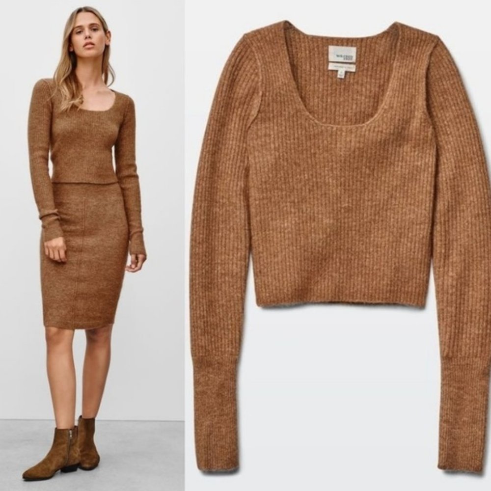 Aritzia / Wilfred Free Le Tutour Cropped Sweater / Alpaca Wool